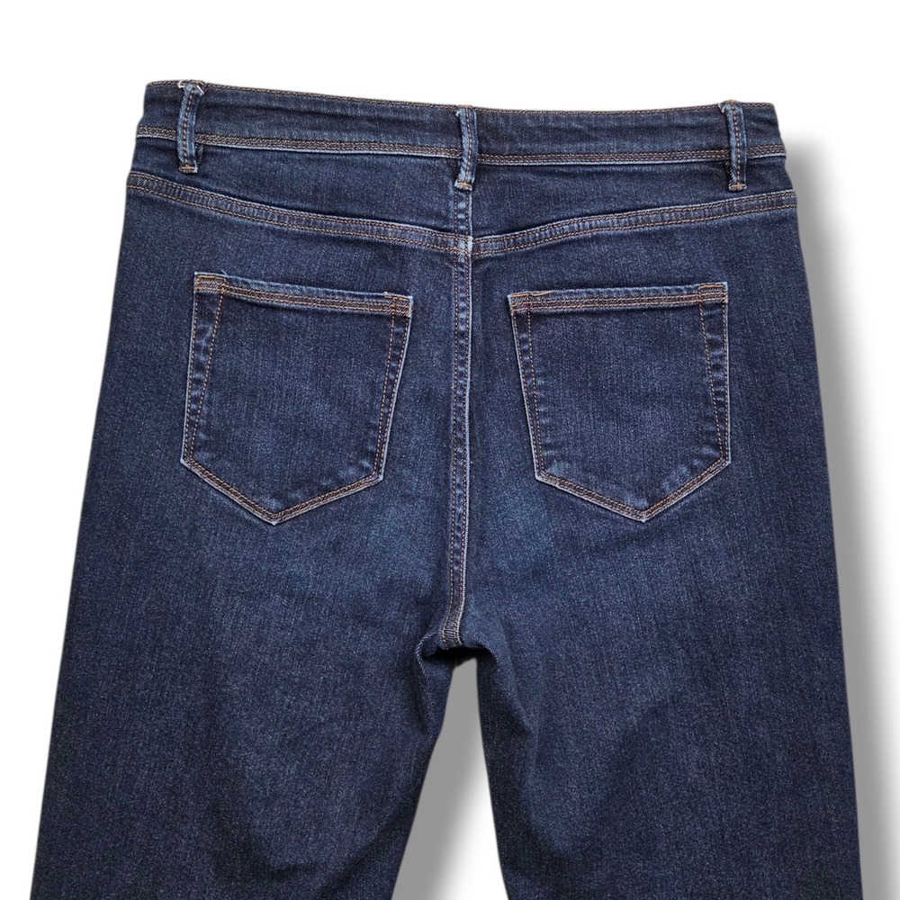 J Jill High Rise Straight Leg Jeans Womens 4 Mid Rise Denim Dark Wash - Picture 5 of 9
